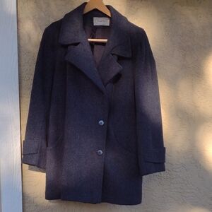 Vintage Freddi-Gail Black Wool-blend Coat L